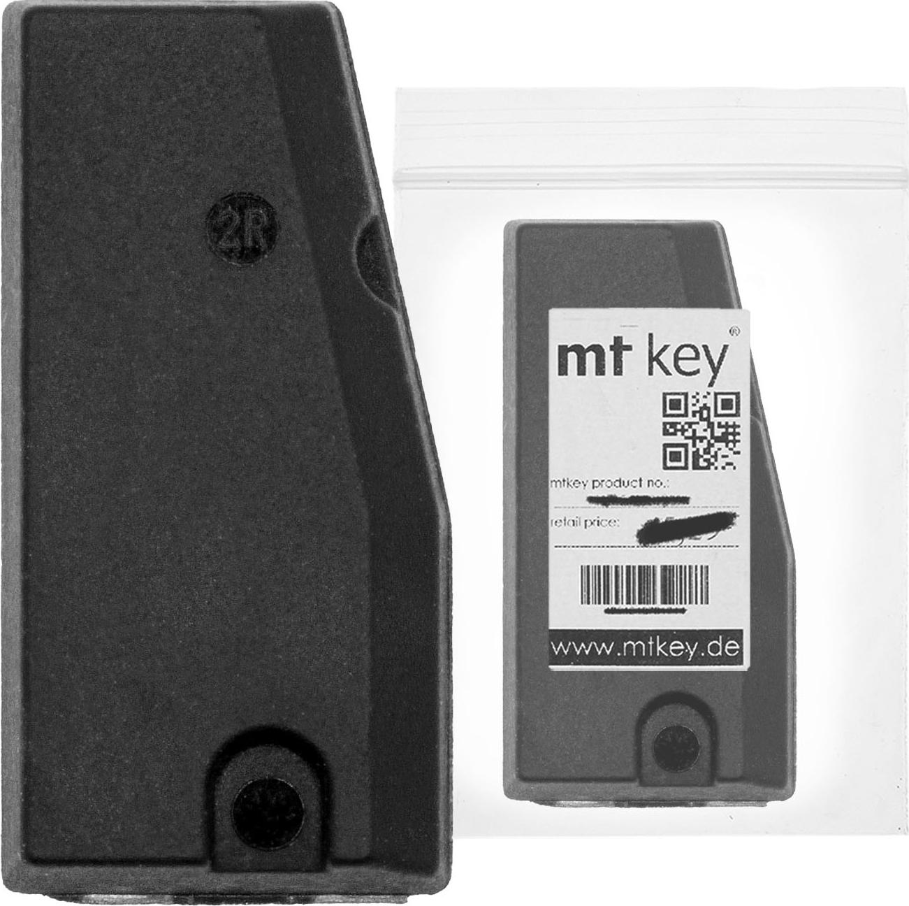 mt-key Autoschlüssel Karbon Transponder Wegfahrsperre HITAG AES (PCF7939M) zum programmieren HTC-66A