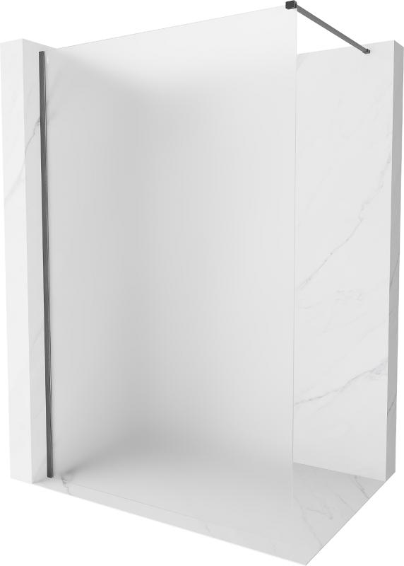 Mexen Kioto-X Duschwand Walk-in 150 x 200 cm, gefrostet 10 mm, gebürstetes Gun Gray - 800-150-101-66-30-X