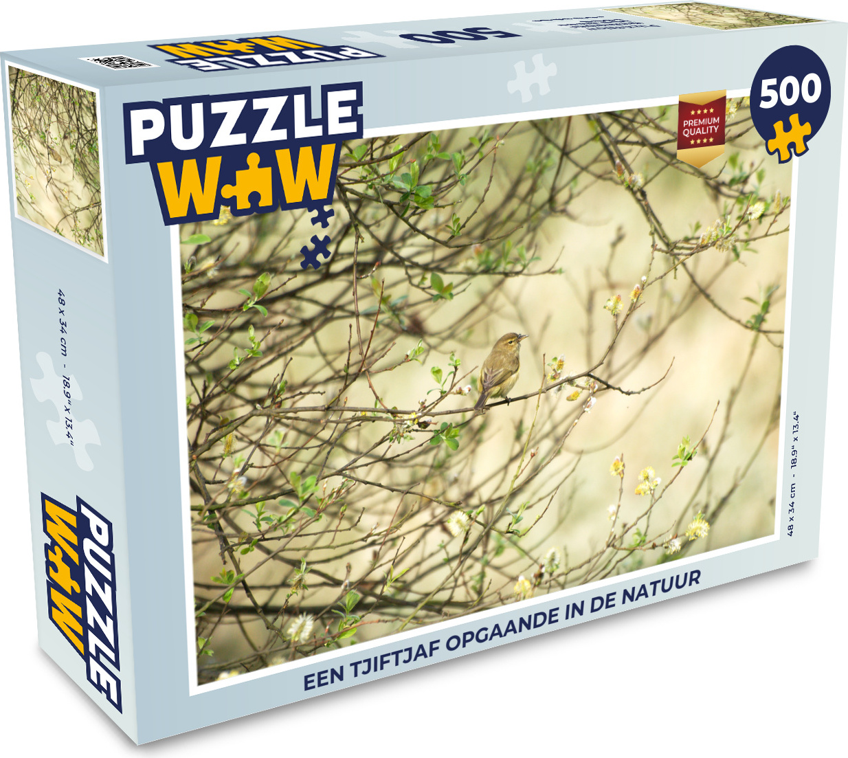 MuchoWow® Puzzle 500 Teile Ein Zilpzalp in der Natur - 500 Teile - Kinder - Selberbauen - Puzzlespiele 137|3724958