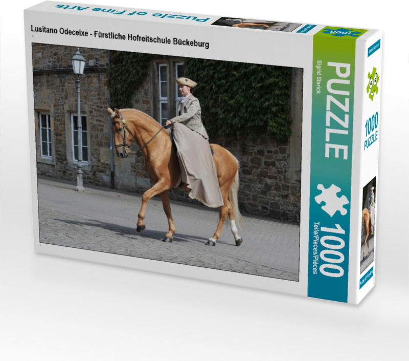 CALVENDO Puzzle Lusitano Odeceixe - Fürstliche Hofreitschule Bückeburg | 1000 Teile Lege-Größe 64x48cm Foto-Puzzle für glückliche Stunden