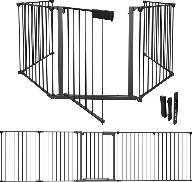 Hengda Kaminschutzgitter Absperrgitter Tierschutzgitter Türschutzgitter Schwarz RL-HG9160-1-HDh
