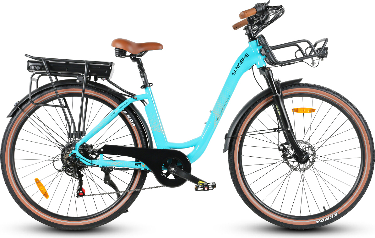 E Bike elektrický bicykel 28 "36V 13AH E Bike 28 palcový dámsky bicykel pánsky bicykel od 155 cm so 7-rýchlostnými nábojovými prevodmi a hornou brzdou e-bike modrá