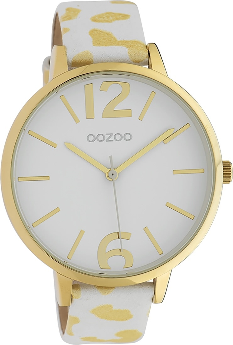 Oozoo dámske hodinky Hodinky analógové kožené biele žlté D2UOC10209