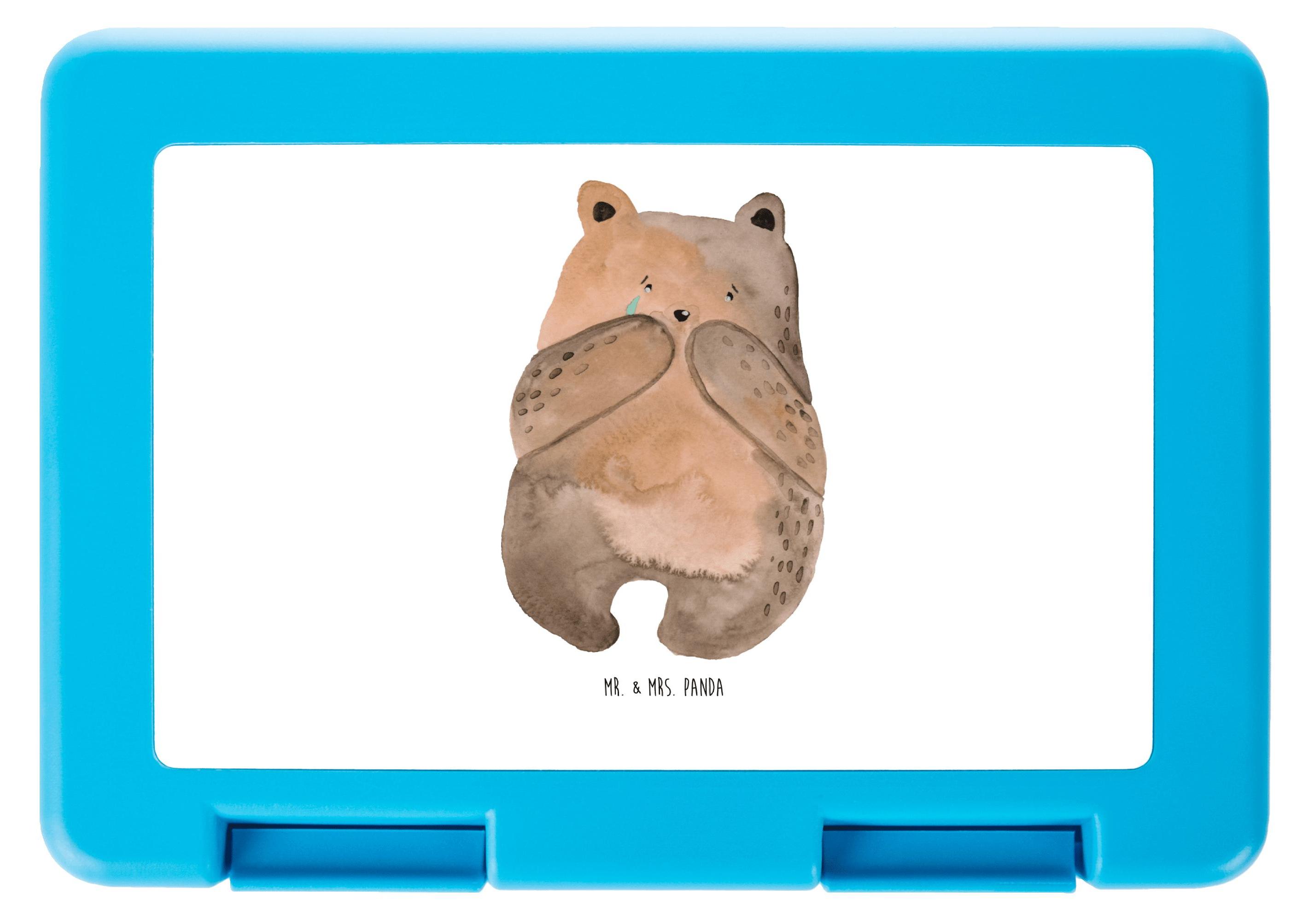 Mr. & Mrs. Panda Lunchbox Bär Verlust - Weiß - Geschenk, Vorratsbehälter, Vesperbox, Snackbox, Bento Box, Trauer Trauergeschenk Traurig Trösten Trost Liebeskummer, Teddy PD-1080819-STANDARD