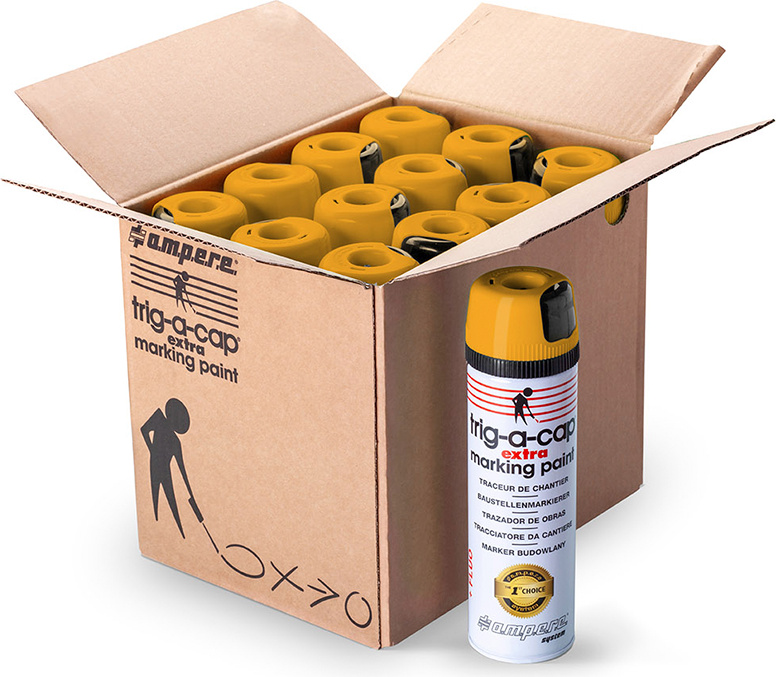 12St. Baustellenmarkierer Ampere Trig-A-Cap Extra Marking Paint (Orange)