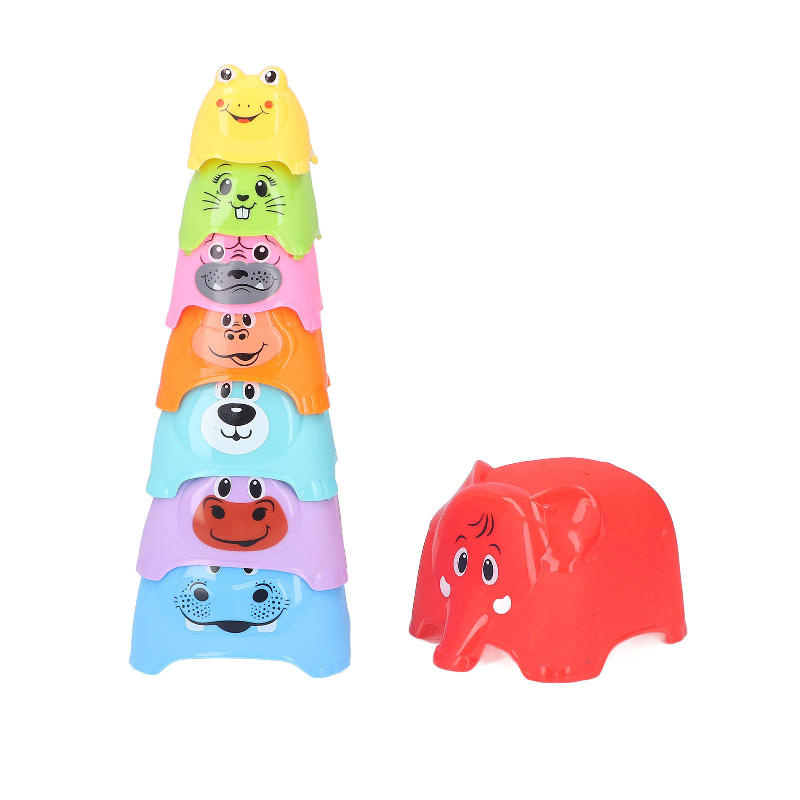 Cocosity Baby Stapeln Tassen,Tier Stapeln Tassen,Tier Stapeln Gebäude Tassen,Kleinkind Stapeln Cup Spielzeug,Stapeln Tassen,Stapeln Spielzeug