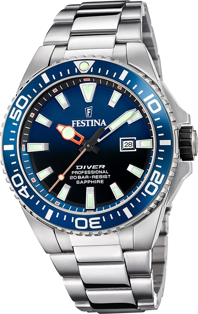 Festina pánske hodinky z ušľachtilej ocele strieborné Festina The Originals náramkové hodinky D2UF20663/1