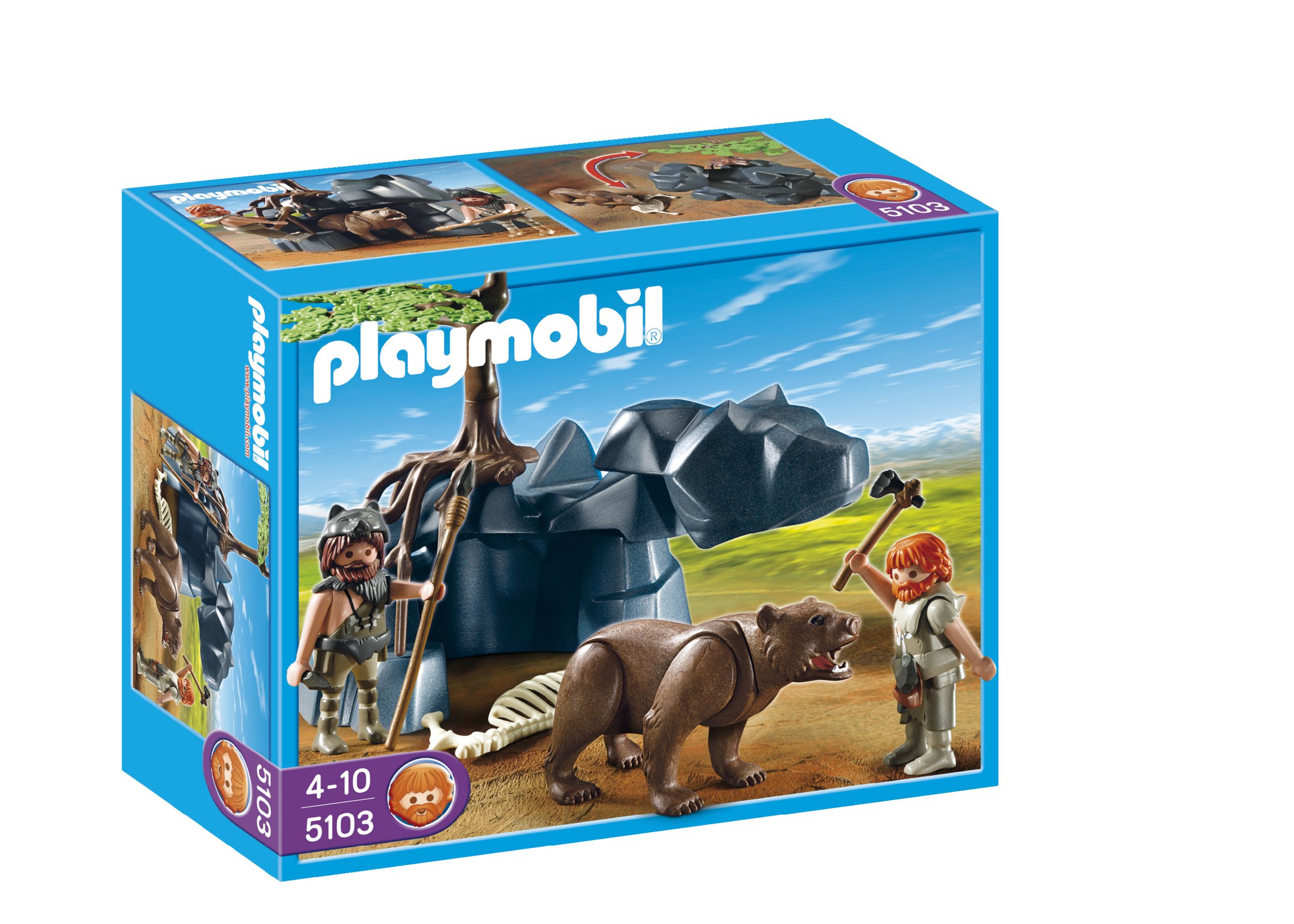 PLAYMOBIL Höhlenbär mit Höhlenmenschen 5103