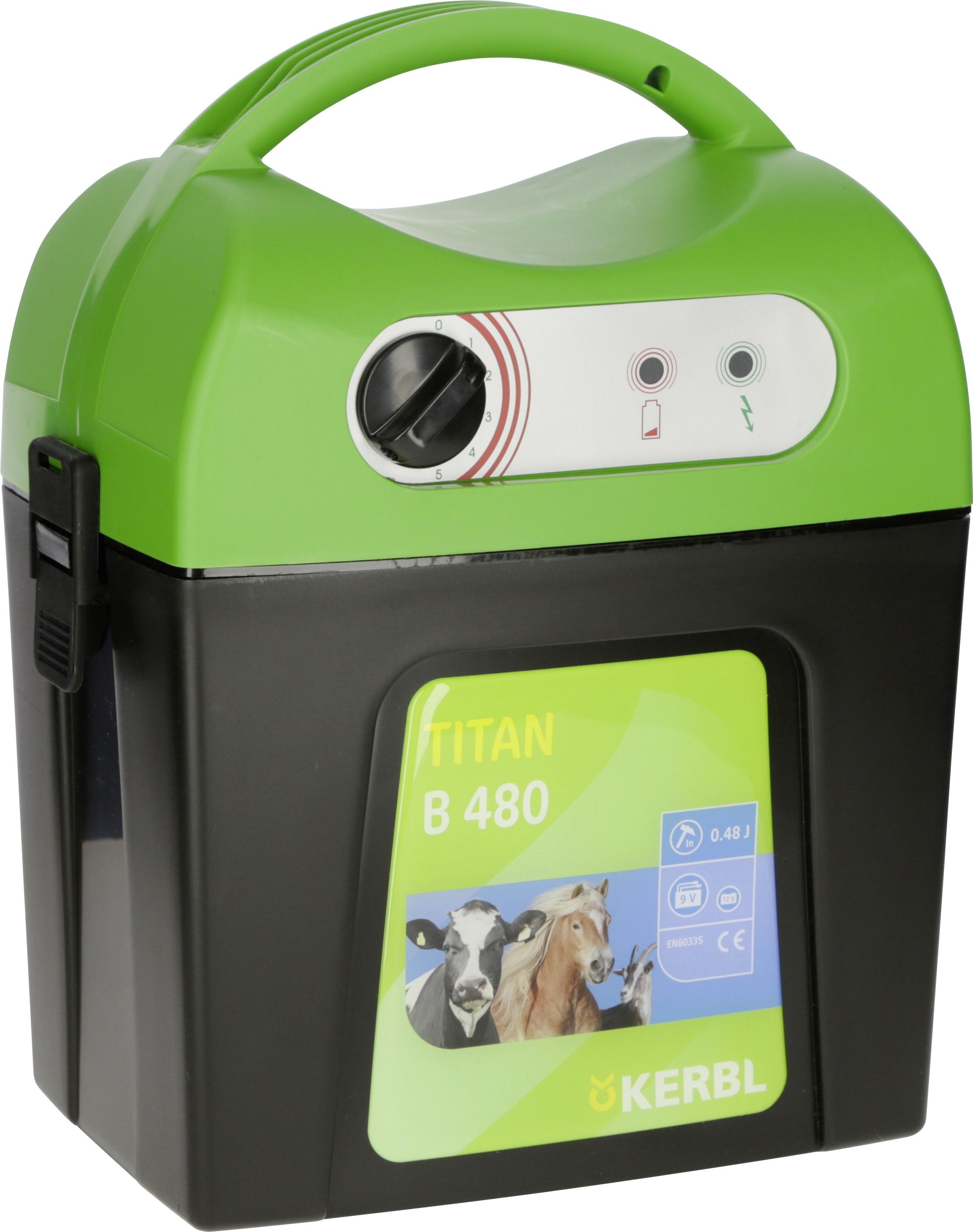 Kerbl Weidezaungerät TITAN B 480 Akku Zaungerät für Pferde 392504