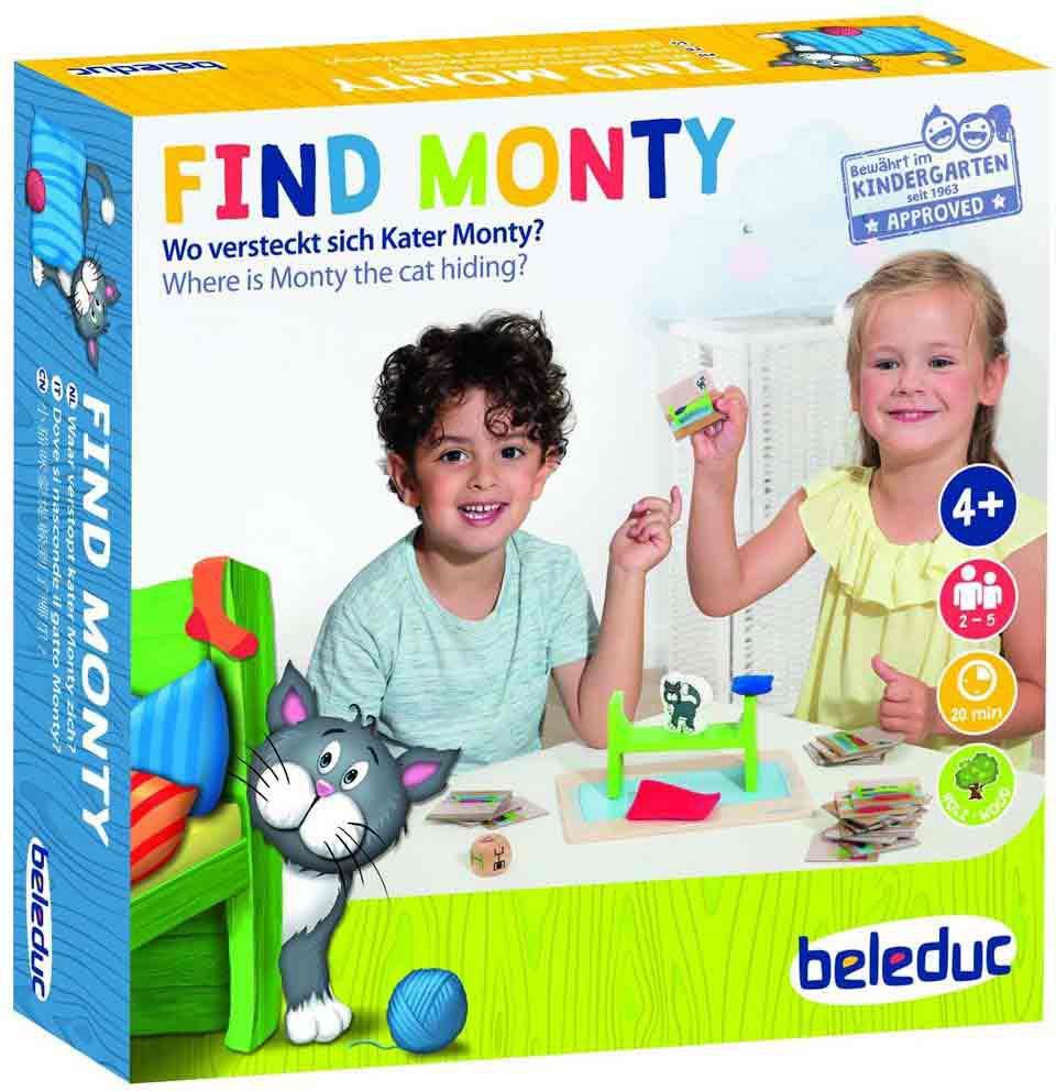 Beleduc Find Monty! Lernspiel für Kinder - Gedächtnis- und Sprachspiel ab 3 Jahren 22411