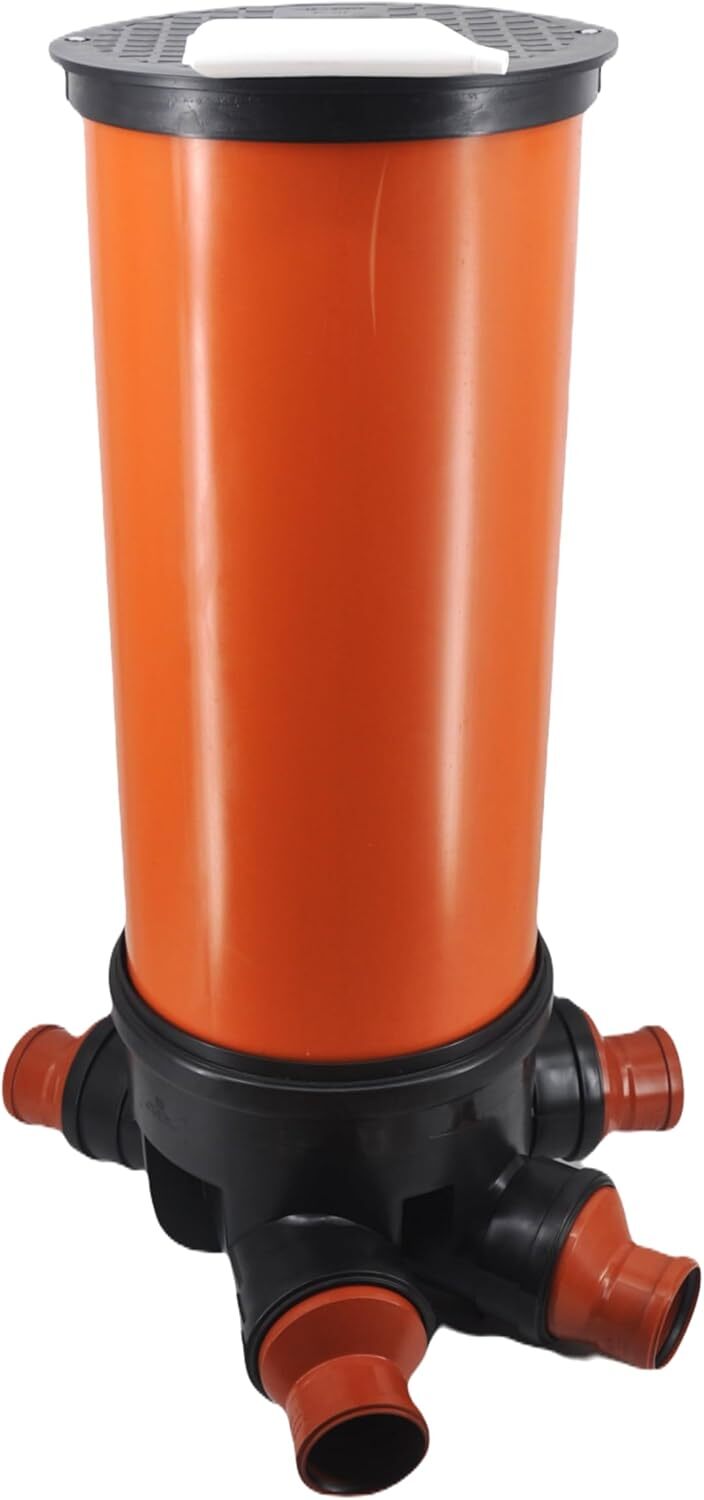 KG Schacht Revisionsschacht DN400/DN160 Komplett-SET – Schachtboden + 1m Rohr + Deckel A15 (1,5 T) + Gleitmittel