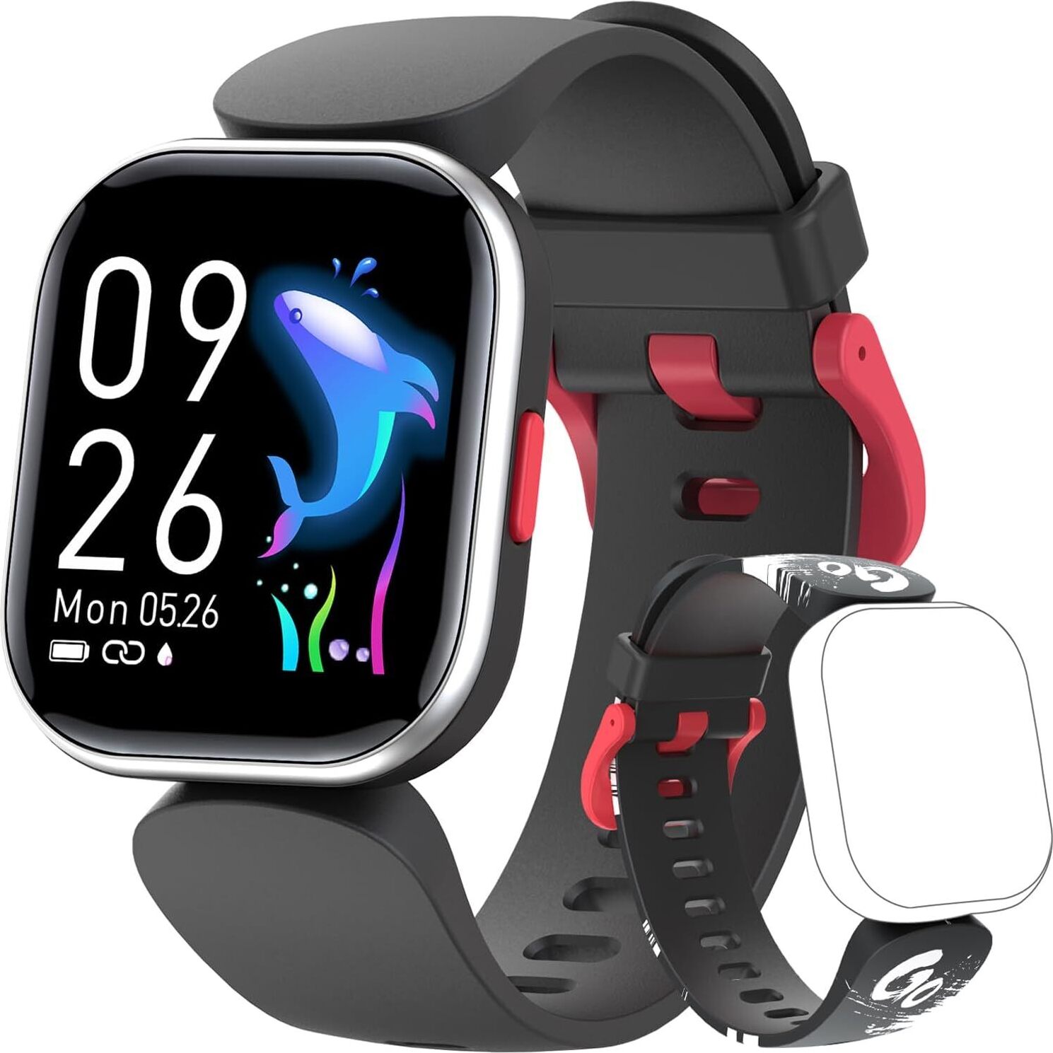 Muži Ženy Smartwatch (1,4 palca, Android, iOS), hodinky IP68 vodotesné deti smartwatch s 19 športovými režimami budík, zobrazenie času
