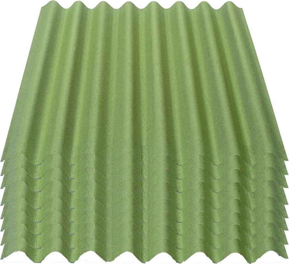 Onduline Easyline Dachplatte Wandplatte Bitumenwellplatten Wellplatte 8x0,76m² - grün 308-8