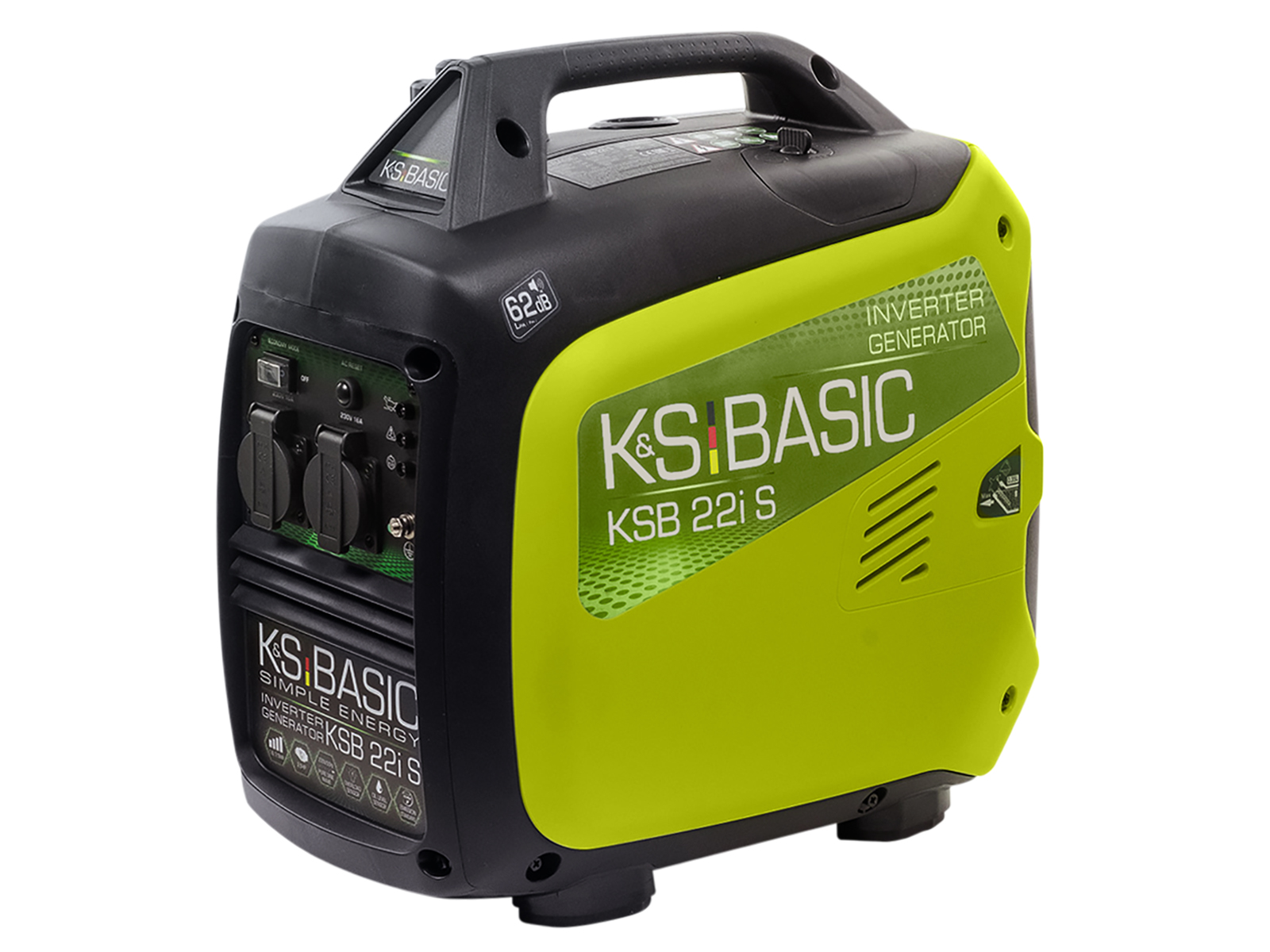 Benzínová K&amp;S Basic 22iS invertorová elektrocentrála generátor núdzový generátor 2,0kW