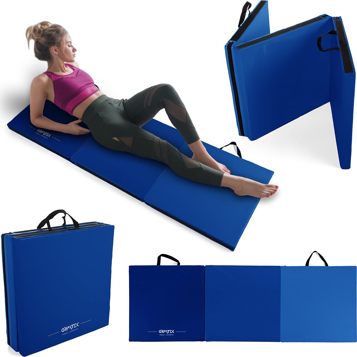 Gymtek® Klappbare Gymnastikmatte Sportmatte Kampfsportmatte Trainingsmatte - 180x60 cm - Gymnastik, Yoga, Judo, Karate, Fitness, Pilates, Kampfsport V378923