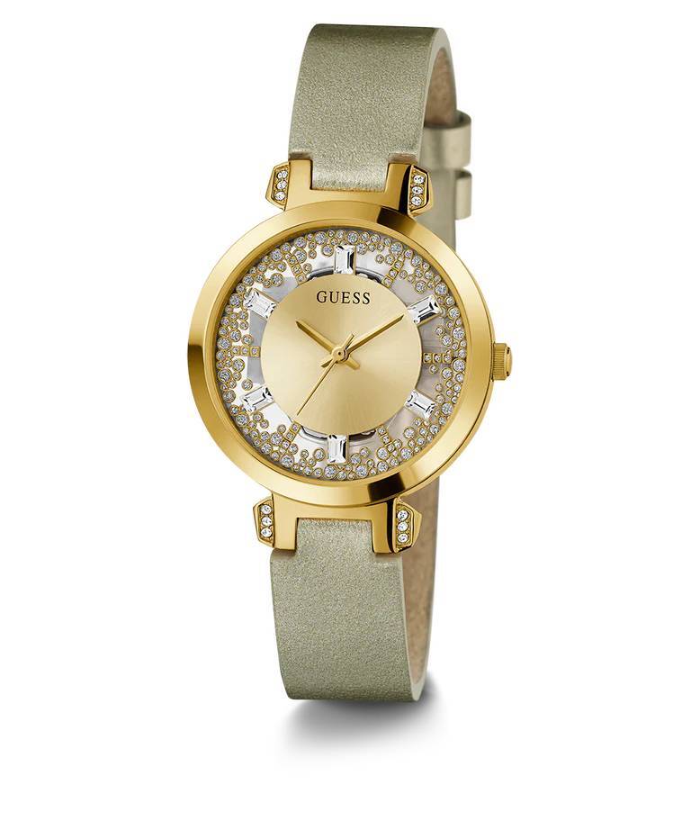 GUESS Dámske hodinky zlatej farby Crystal clear GW0535L4