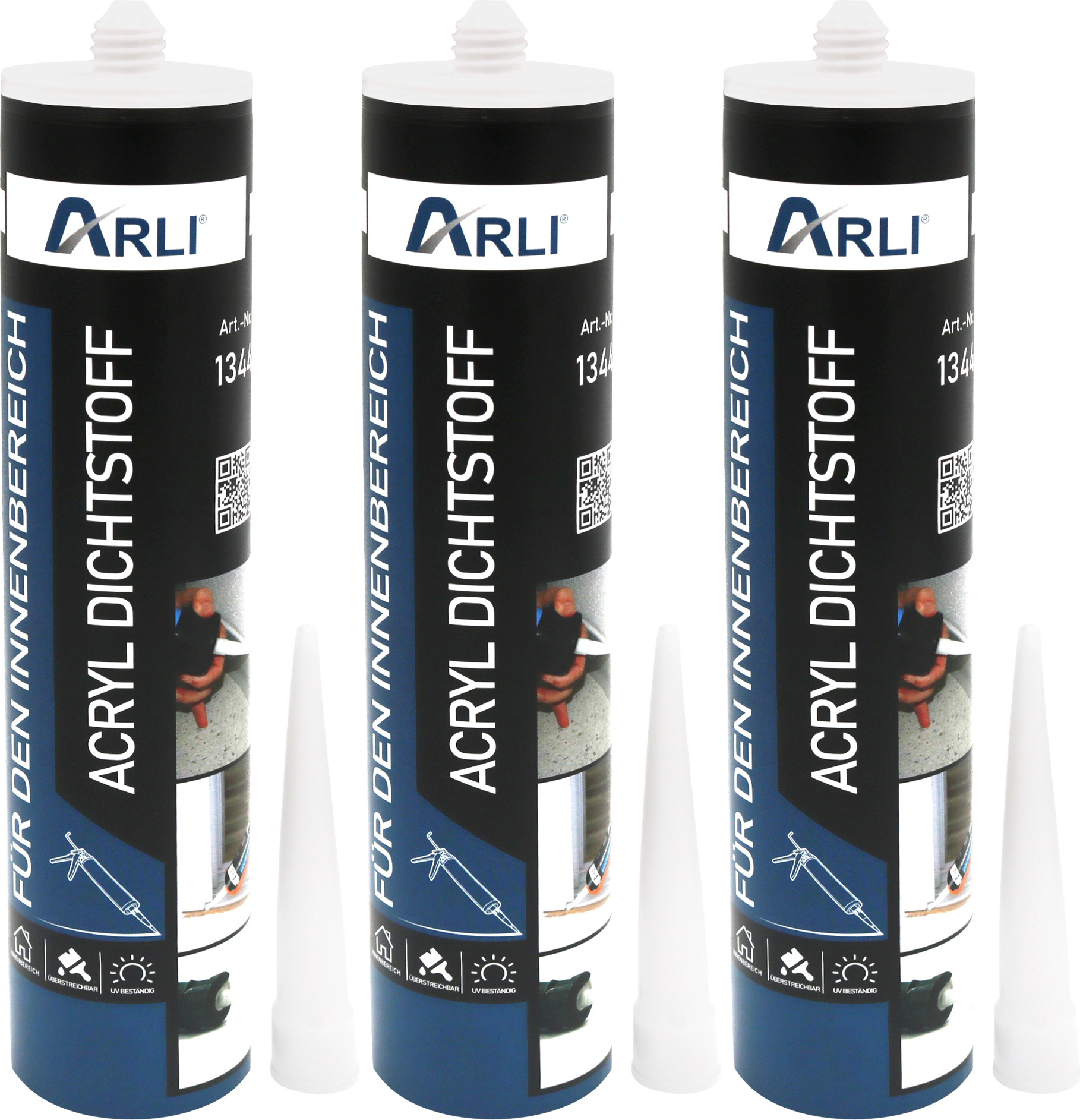 3x Maleracryl Weiß 300ml | Acryl, Dichtstoff, Bauacryl