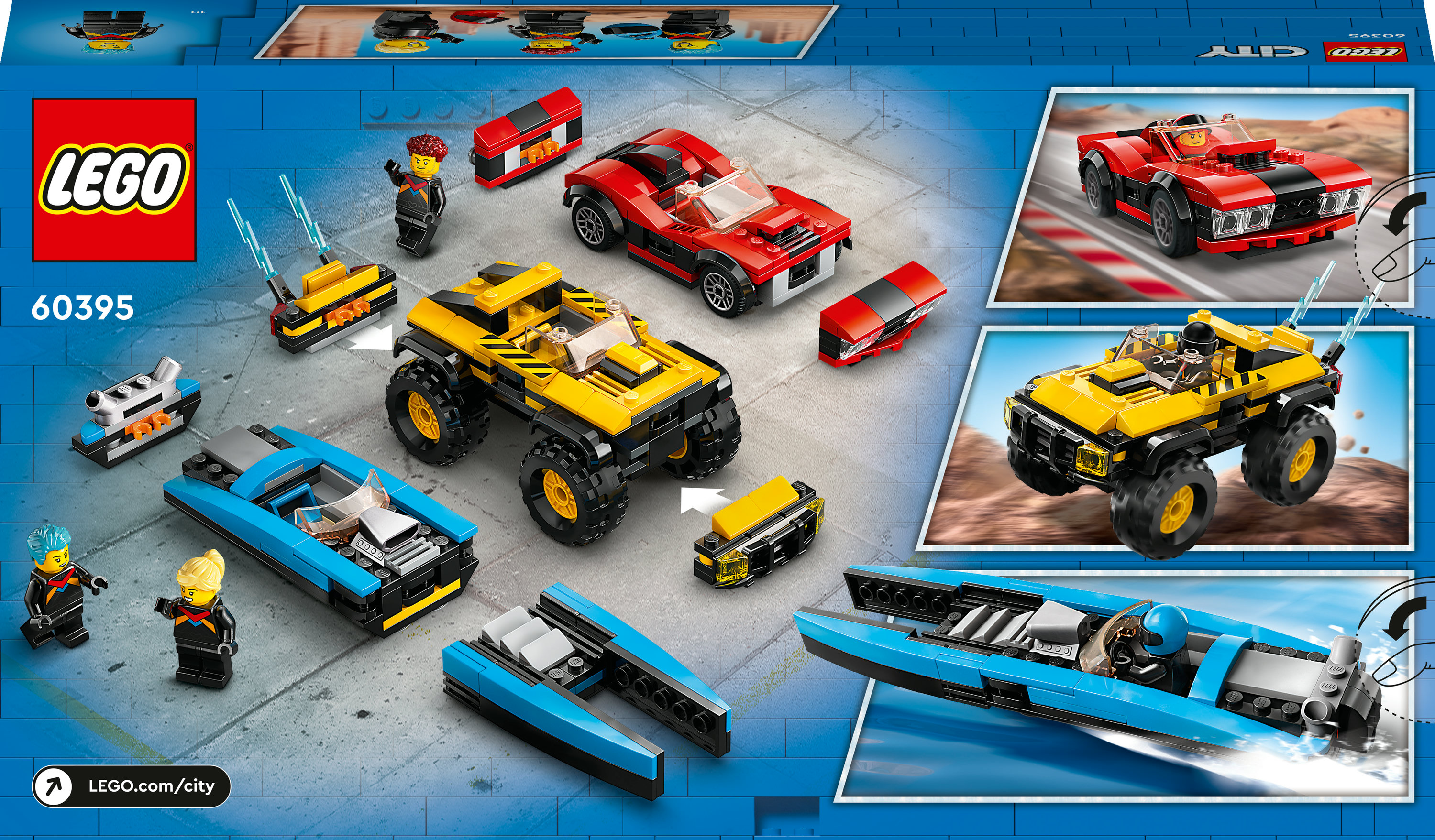 LEGO® City 60395 Sada pretekárskych všestranných vozidiel