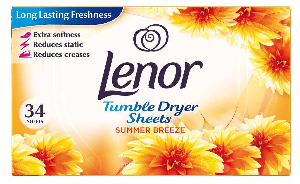 Lenor Trocknertücher – Sommerbrise – Summer Breeze, 34 Stück 5413149849730 h1si