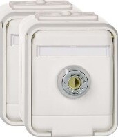 Elso AP-Set 2xSteckdose licht-/basaltgrau 455039