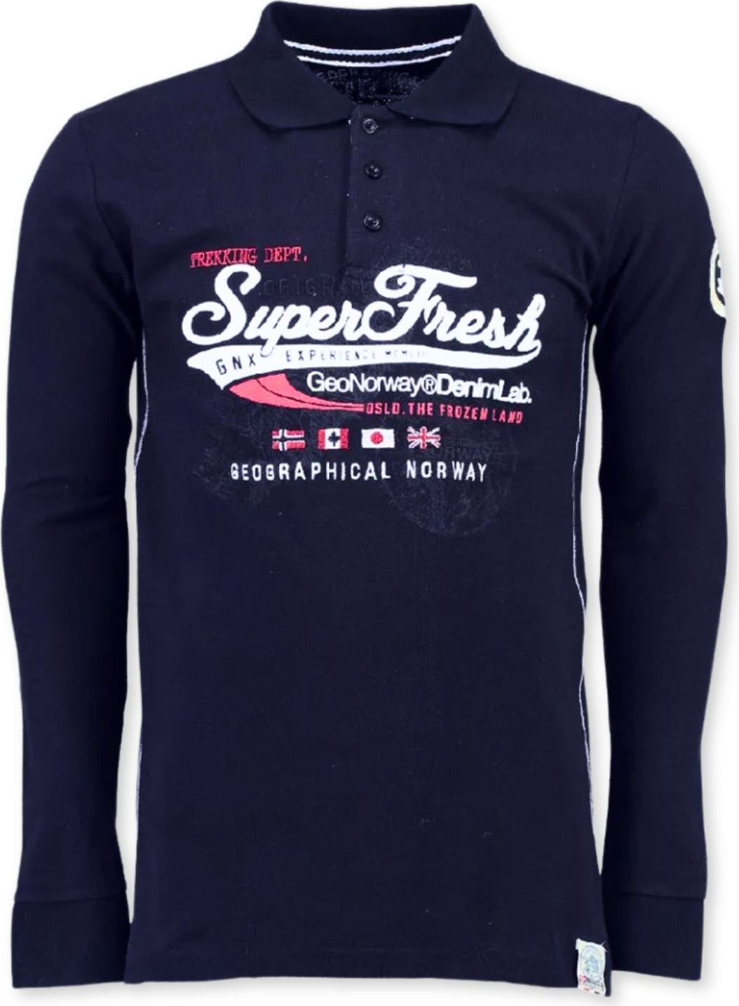 Geographical Norway Geographisches Norwegen Herren Kiobrasil marineblau Poloshirt S