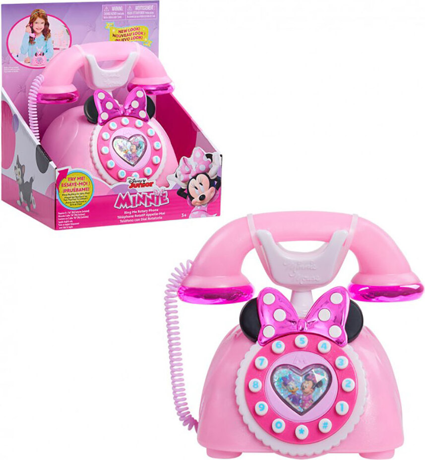 Just Play Ltd. Just Play Minnie Maus Traditionelles Wählscheibentelefon Rosa Rosa One Size 88272