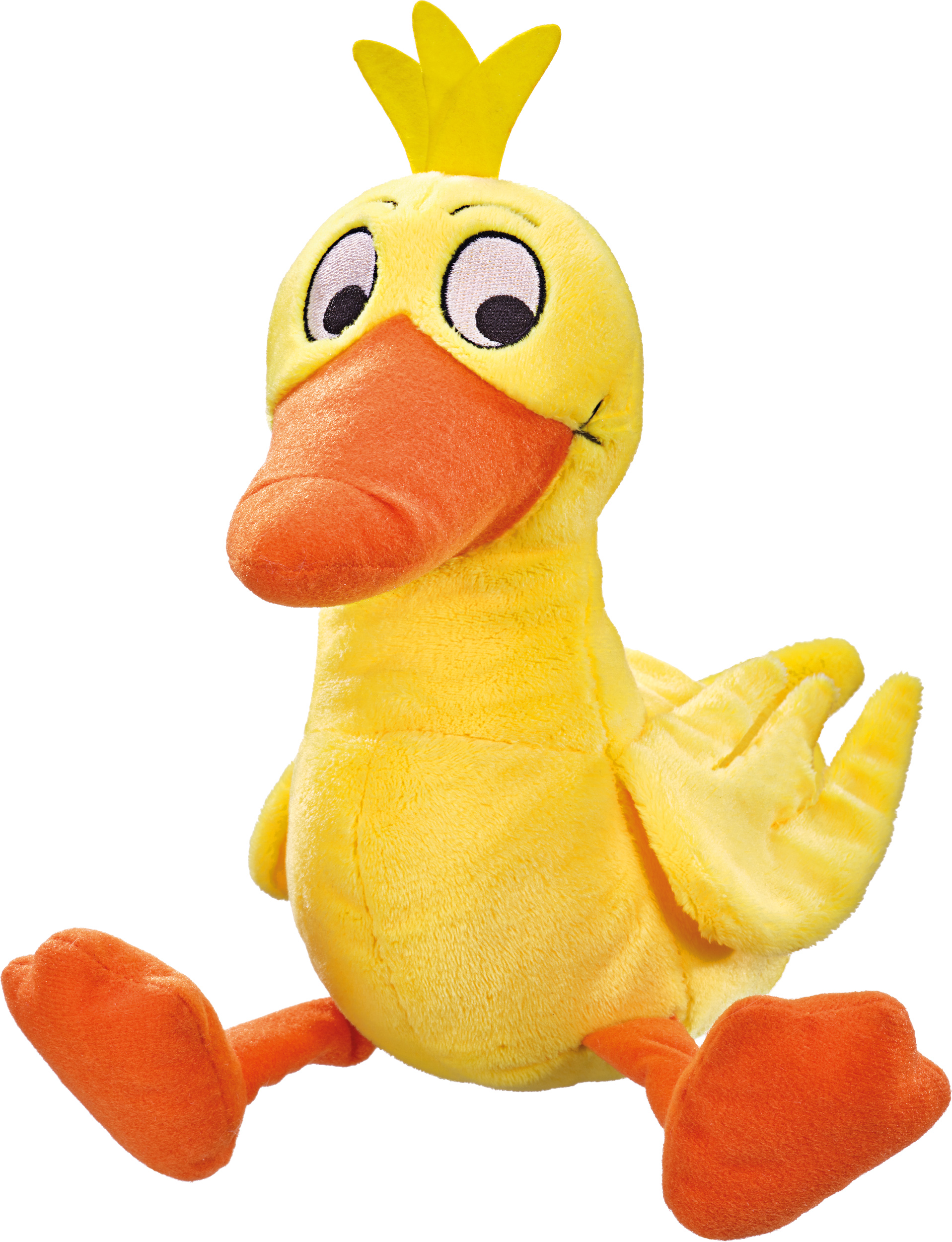 Uni-Toys - Ente mit Stimme - 16 cm (Länge) - Plüsch-Vogel - Plüschtier,  Kuscheltier