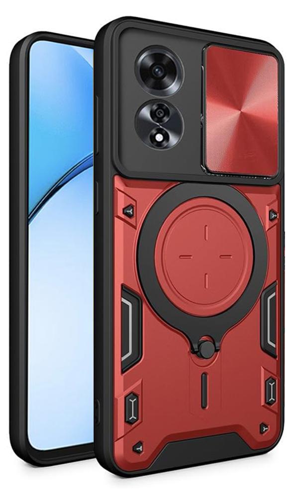 Techsuit CamGuard Pro Back Cover Hülle für Oppo A60 - Rot