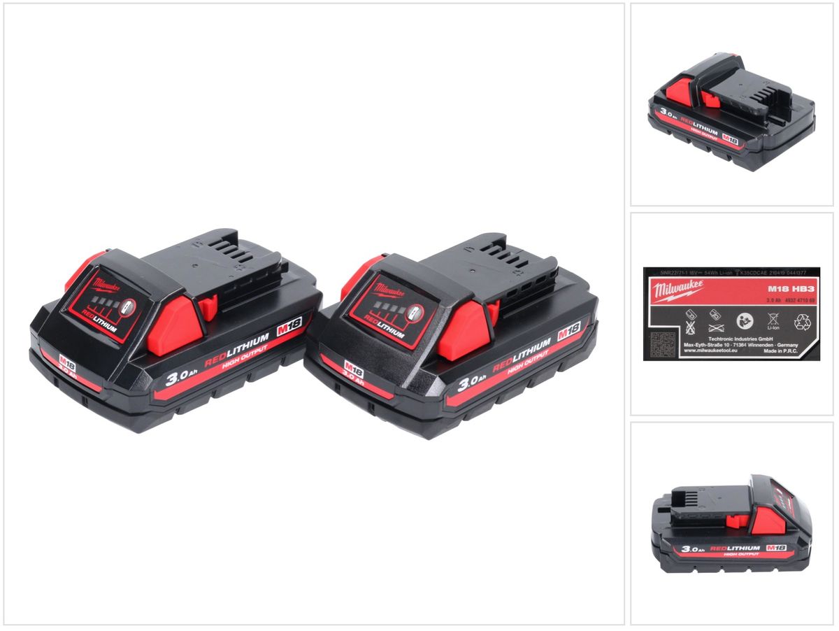 Milwaukee M12 NRG-302 M12™ NRG pack - 2 x batterie 12V 3.0Ah +