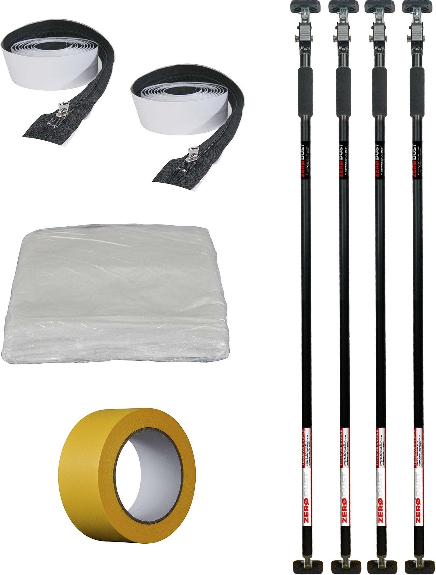 Scorprotect® Staubschutzwand Set "Renovierung" Höhe 2,90 m x Breite 5,00 m SCP-Renovierungs-Set290