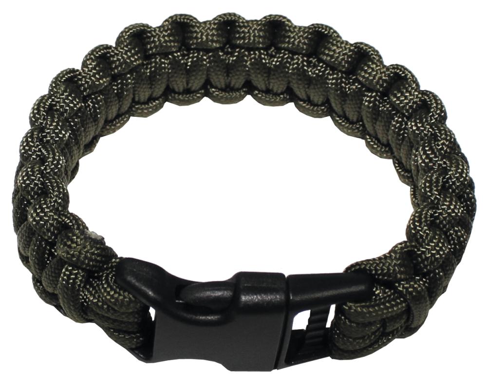 MFH Survival Armband PARACORD 23 mm oliv, M 28173B-M