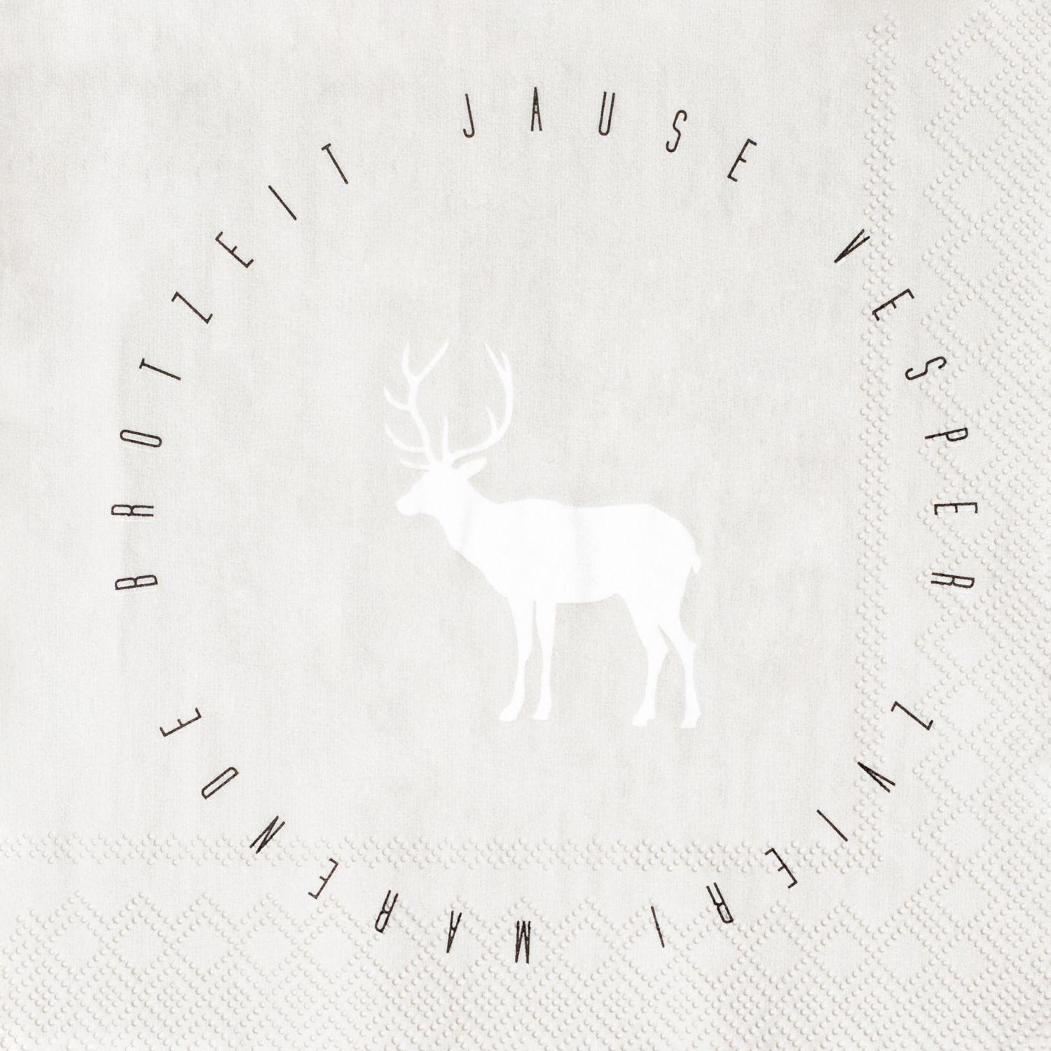 räder Cocktailserviette "Hirsch, Brotzeit"