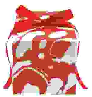 Rico Design Seidenpapier Marmor, Rot/Weiß,MIX