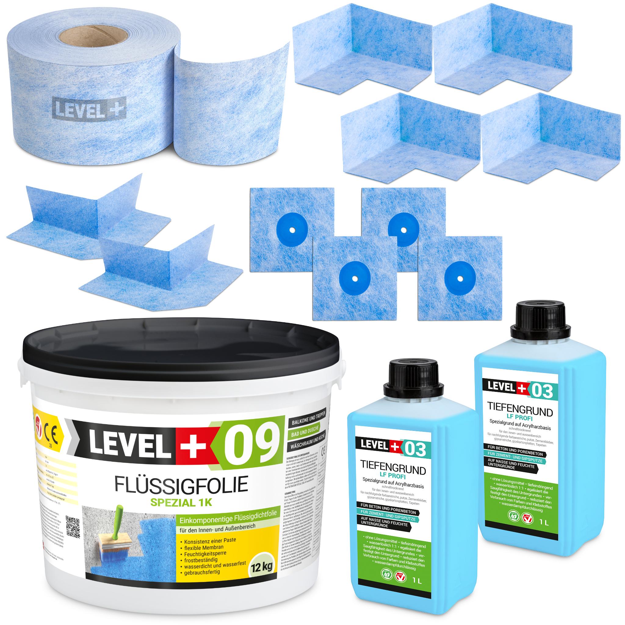 Hangato GmbH Dichtset LEVEL+ für Badabdichtung Balkonabdichtung Duschabdichtung 12kg SET66