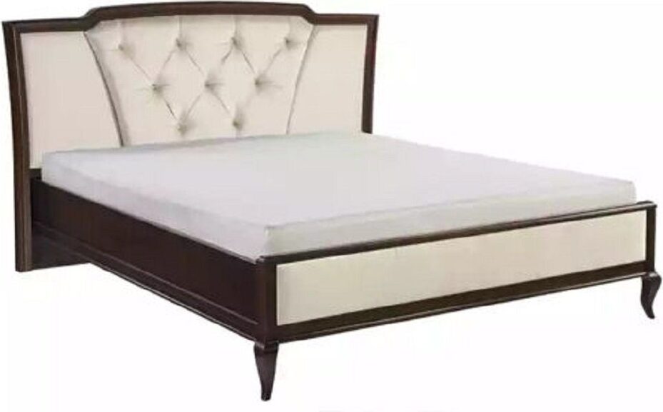 Schlafzimmer Bett Holz Textil 164,5x212x120 JVmoebel