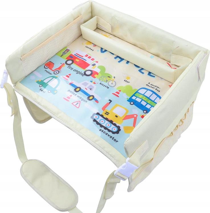 EDIBAZZAR | Auto-Reisetisch, für Kinder im Autositz, Organizer beige 0000_SN100-Y