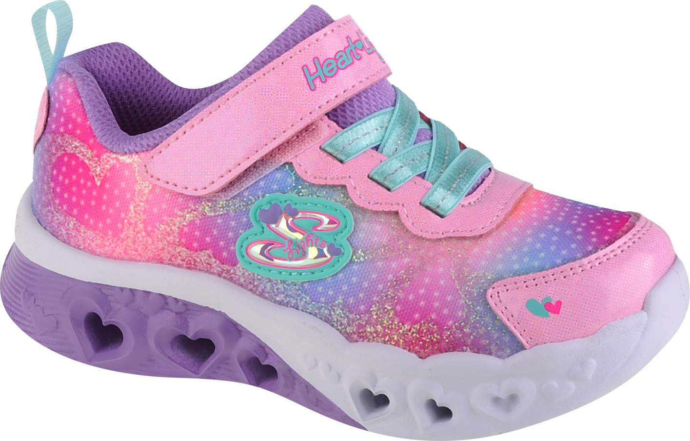 Skechers Flutter Heart Lights 302315N-PKMT, tenisky, pre dievčatá, ružová, veľkosť: 21