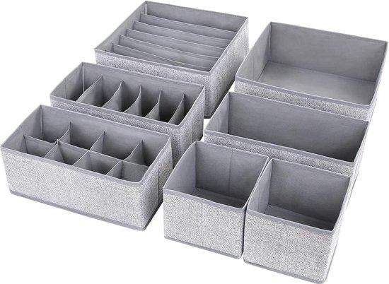 OEM Opvouwbare Vliesstof-Organizerbox - Set aus 7 Ladeorganizern - Beige 2026