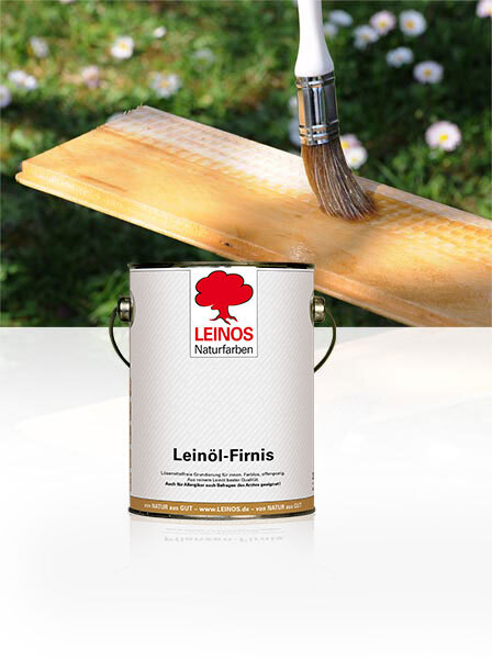Reincke Naturfarben LEINOS Leinöl-Firnis 2,5 l – Leinölfirnis farblos innen & außen, Hirnholz Leinos-230.06.002