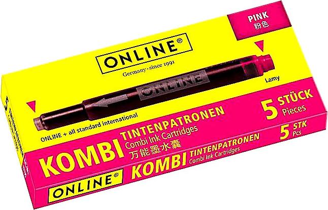 ONLINE Schreibgeräte Online Kombi-Tintenpatronen 5 Patronen Universal passend für viele Füller Modelle 17175/12