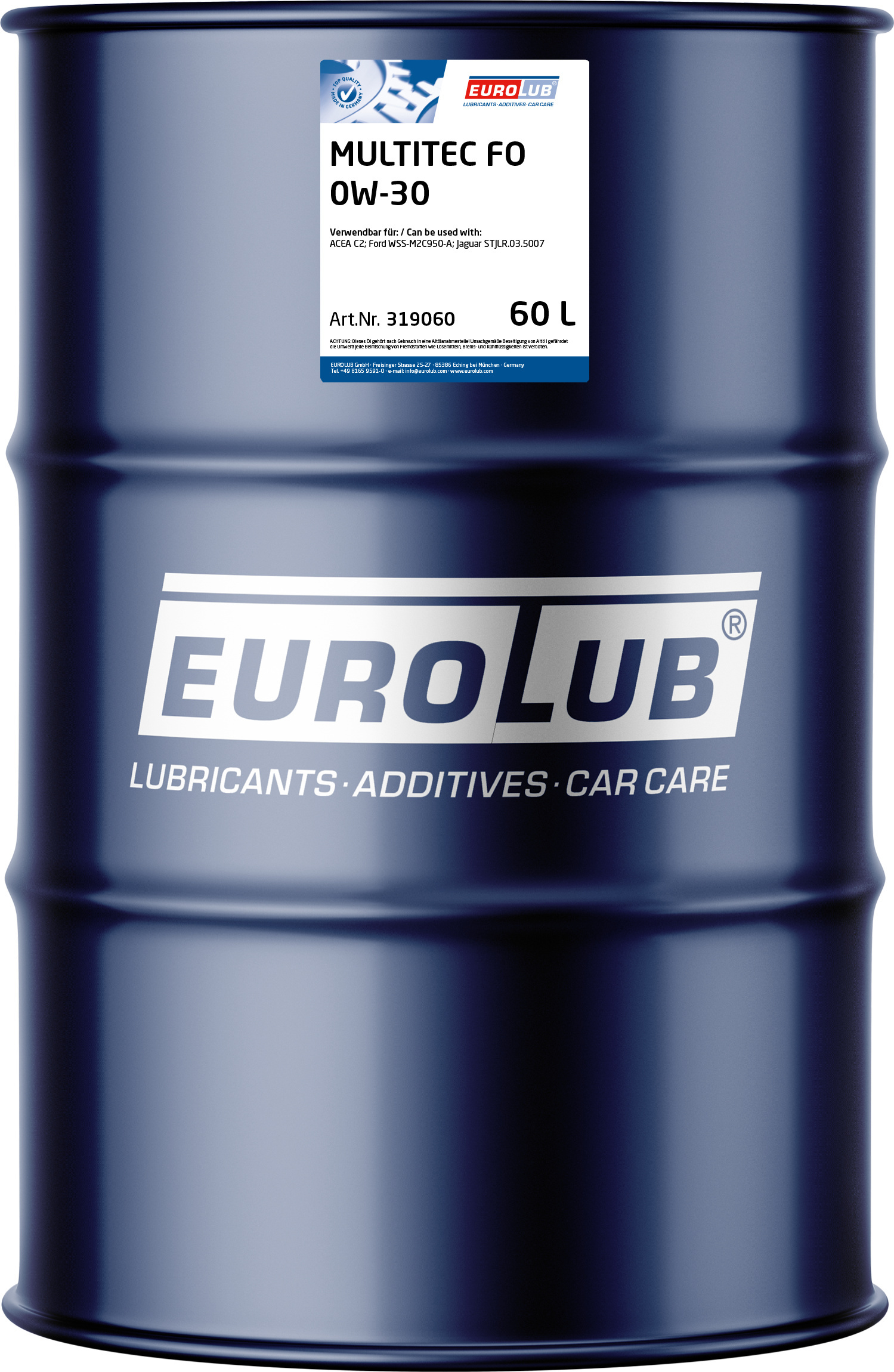 Eurolub MULTITEC FO 0W-30 Motoröl - 60 L 319060