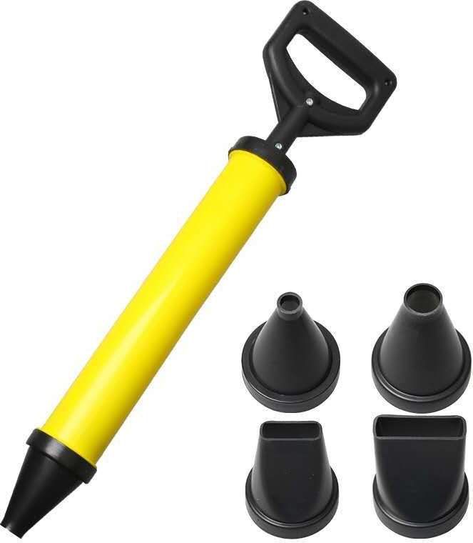 Jormftte Mörtelspritze, Fugenpistole für Mörtel, Handmörtelpumpe mit Zubehör Mörtelpresse, Mörtelspritze mit 4 Düsen KAU-LR-HT-YWC-20250609-92