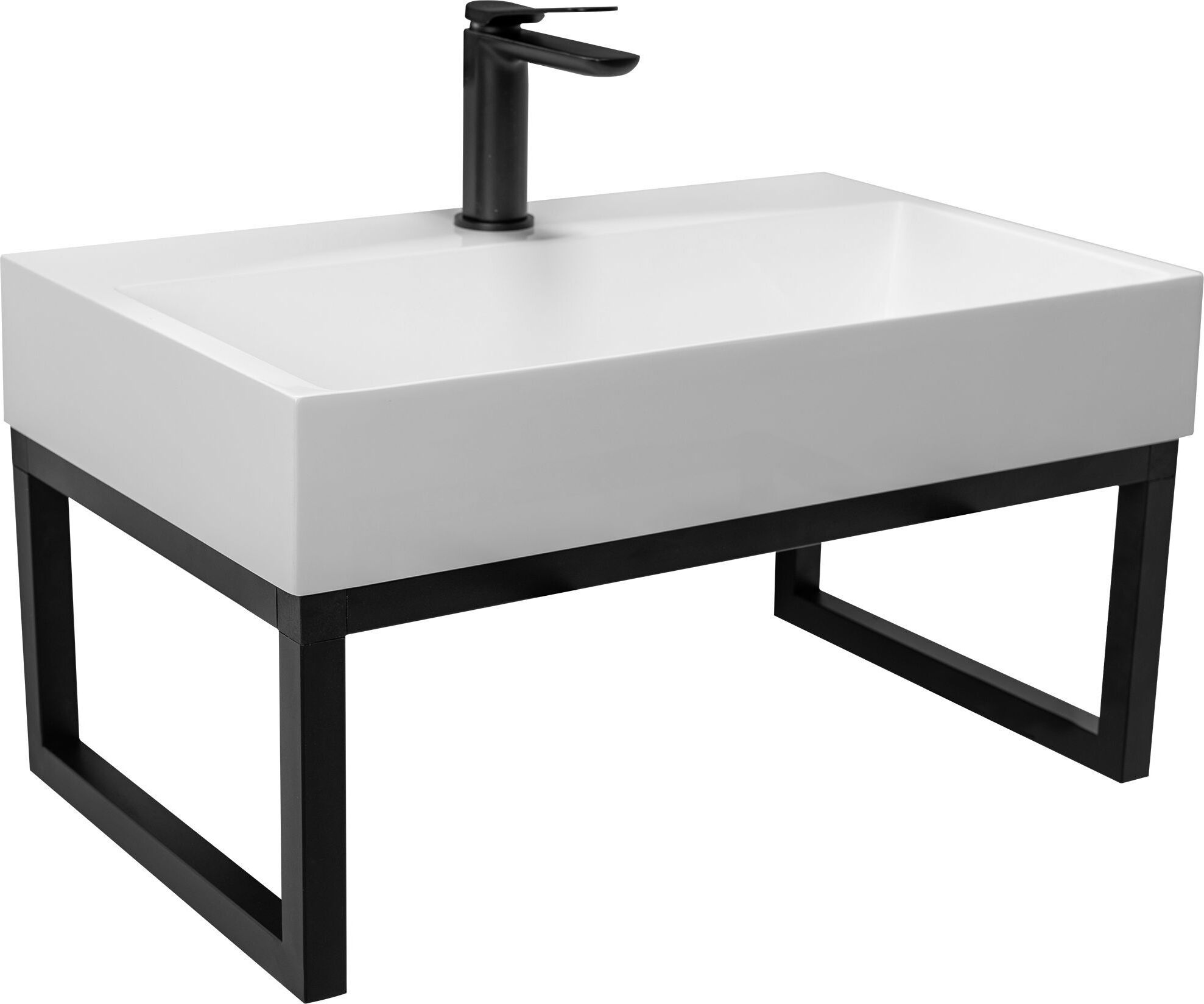 Rea Waschbecken Konglomerat Goya Rectangle White KPL-U8901