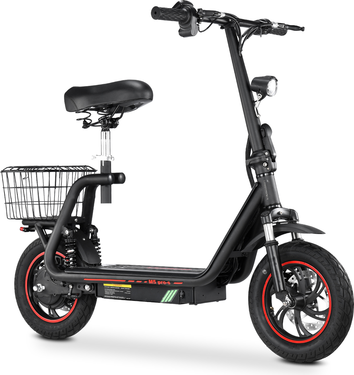 E Scooter Elektrický skúter pre dospelých E Scooter 48V 13AH elektrický skúter s LED svetlom, elektrický skúter 12" pneumatiky, M5 Pro S, dojazd až 40 km