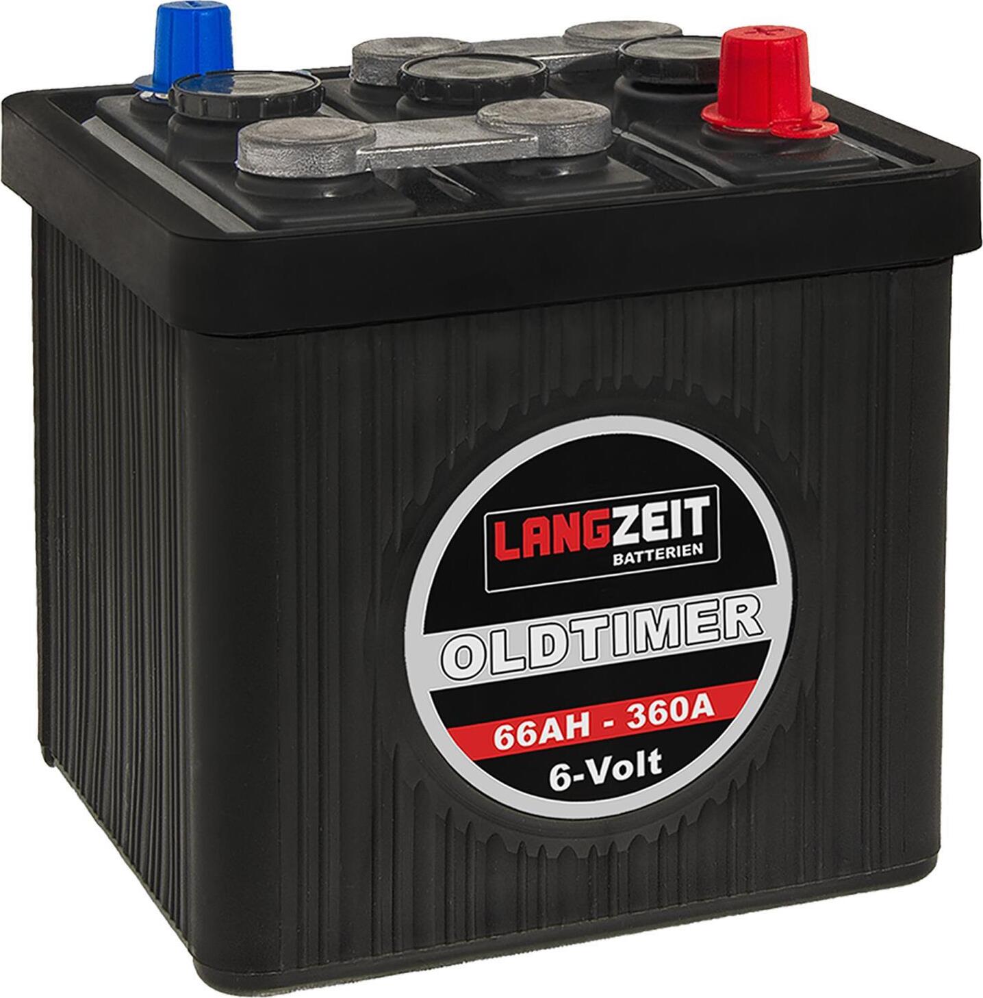 LANGZEIT Batterien Langzeit Oldtimer Autobatterie 66Ah 6V LZ6-668