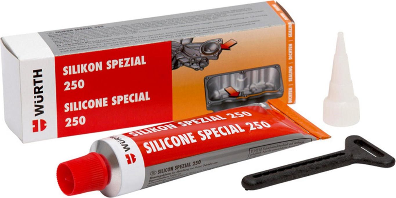 Špeciálny tesniaci silikón 250 čierny 100g Wurth