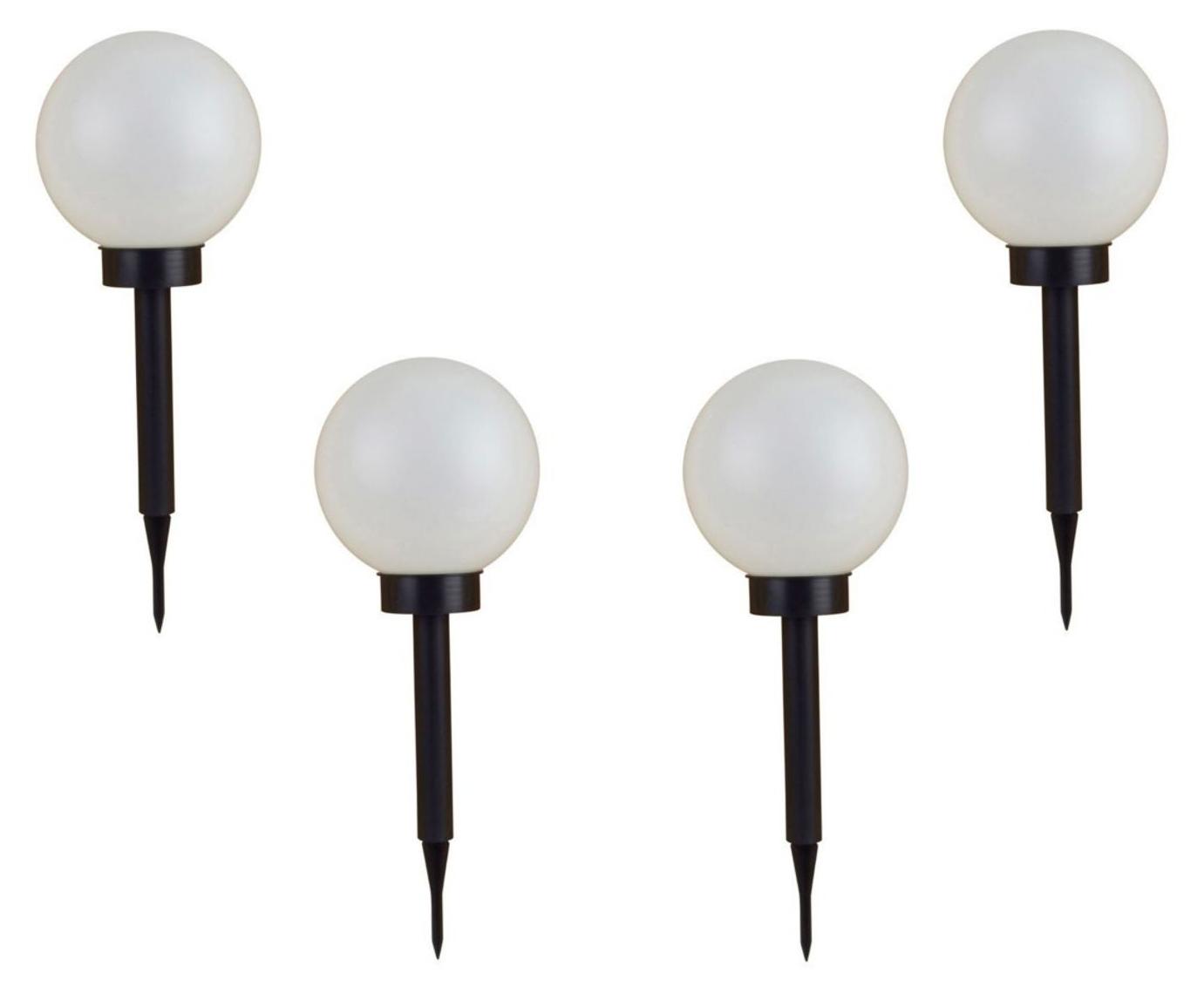 Buri 4er-Set LED-Solar-Kugelleuchte Kugellampe Leuchtkugel Solarlampe Lichtkugel 00e0f x4