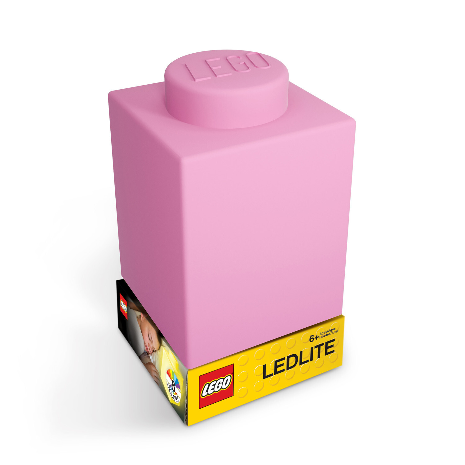 LEGO Ledlicht Nachtlicht Nachttischlampe Block Silikon rosa