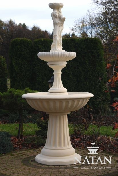Zierbrunnen Springbrunnen 197cm Skulptur Brunnen Deko Garten Fontaine Teich Neu