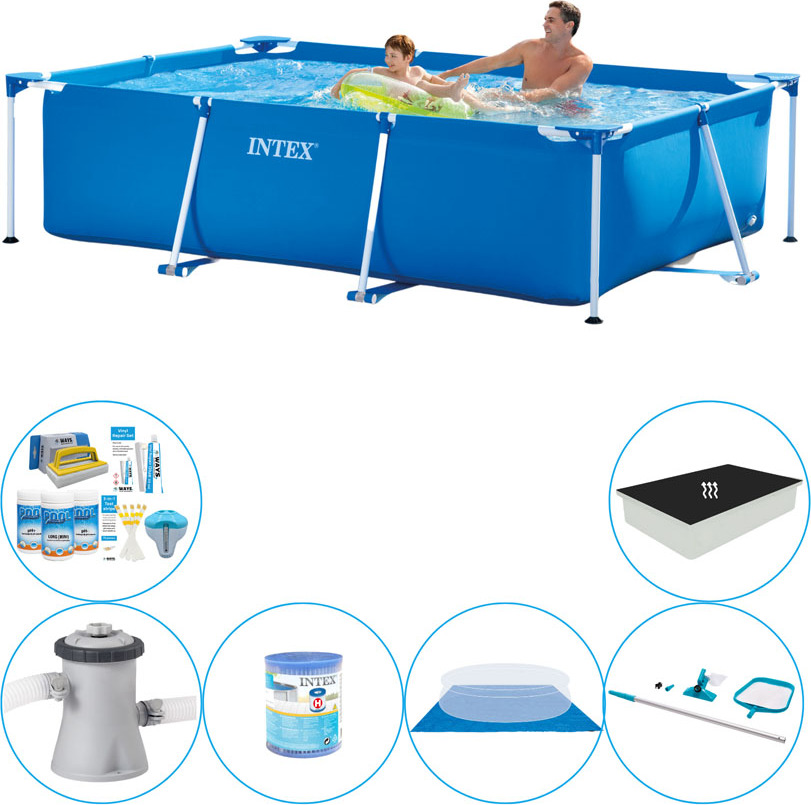 Rámový bazén Intex Rovný 260x160x65 cm - kombinovaný bazén